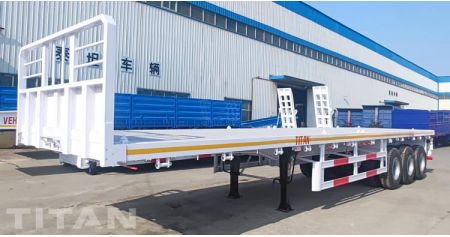 Tri Axle Flat Deck Trailer with Front Board will be sent to Namibia