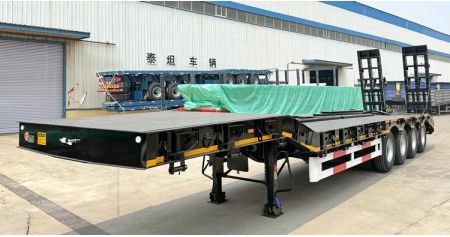 4 Axle Semi Low Loader Trailer Ready Ship to Namibia