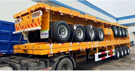 4 Axle 48 Ft Flatbed Trailer is Ready to Namibia