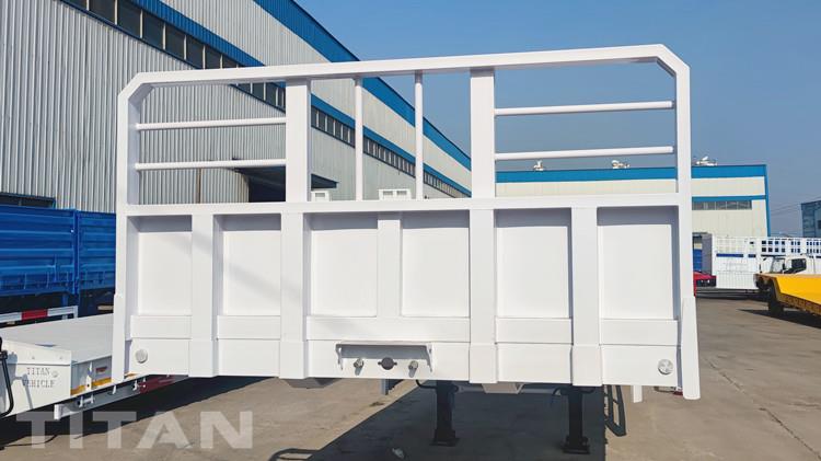 Tri Axle Flat Deck Trailer with Front Board for Sale in Namibia
