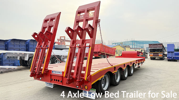 4 Axle 80 Ton Low Bed Semi Trailer for Sale in Namibia