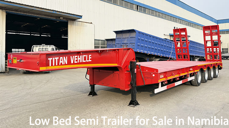 4 Axle 80 Ton Low Bed Semi Trailer for Sale in Namibia