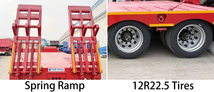 4 Axle 80 Ton Low Bed Semi Trailer for Sale in Namibia