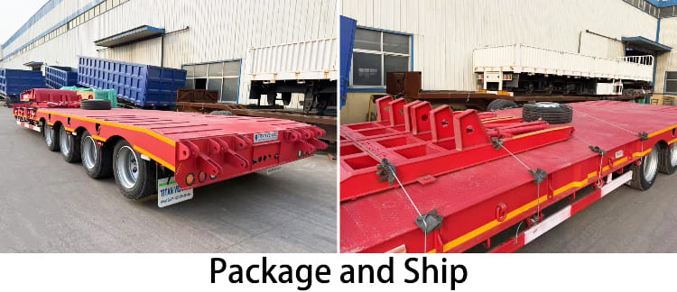 4 Axle 80 Ton Low Bed Semi Trailer for Sale in Namibia