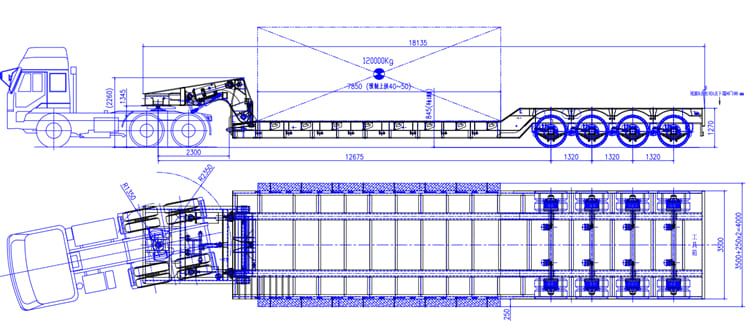 Detachable Gooseneck Lowboy Trailers for Sale in Namibia