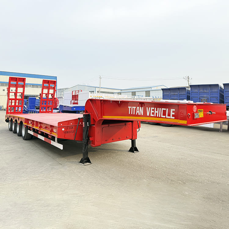 4 Axle 80 Ton Low Bed Semi Trailer